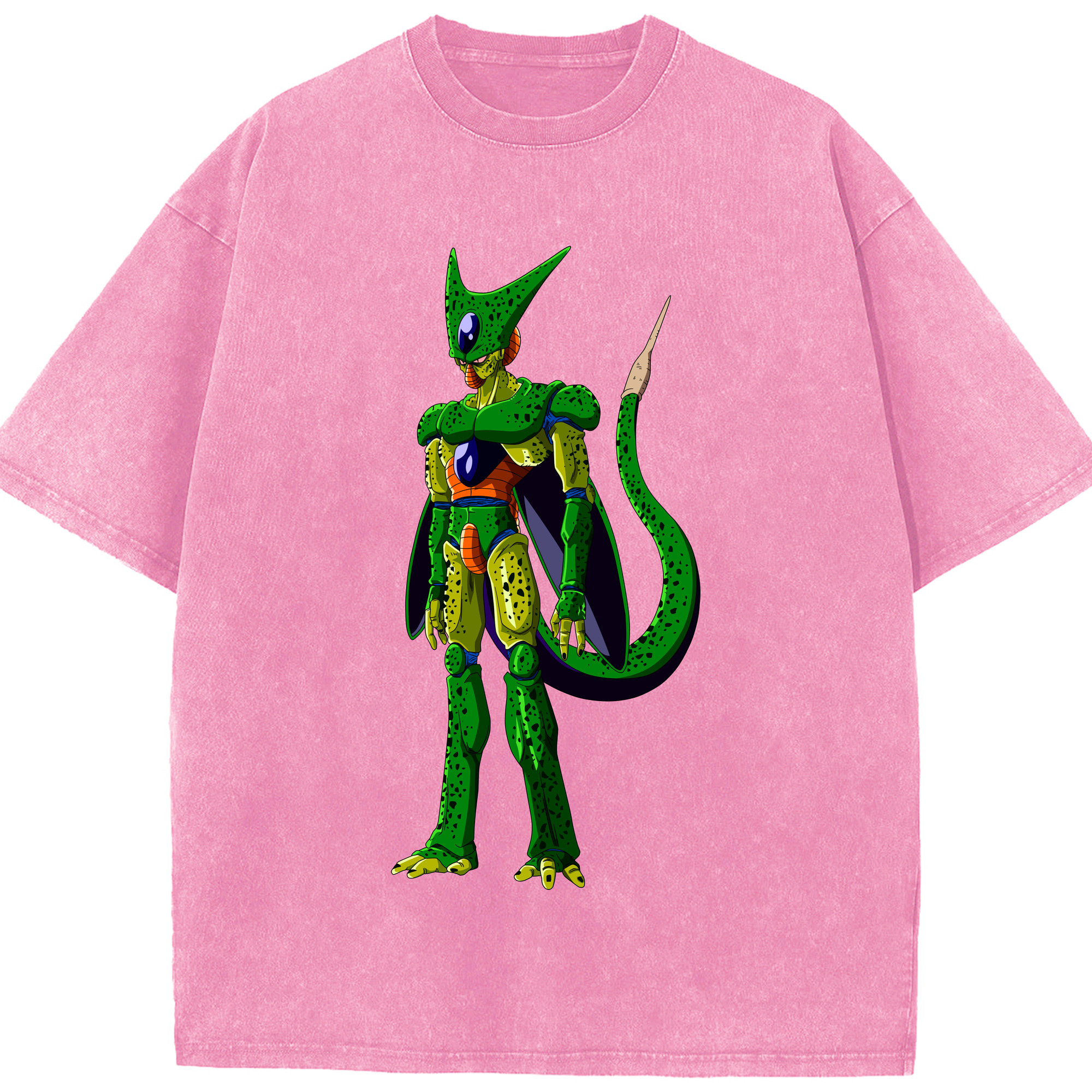（画像用） ドラゴンボール セル DRAGON BALL Cell 綿100% ヴィンテージ風 半袖Tシャツ（フロントプリント）